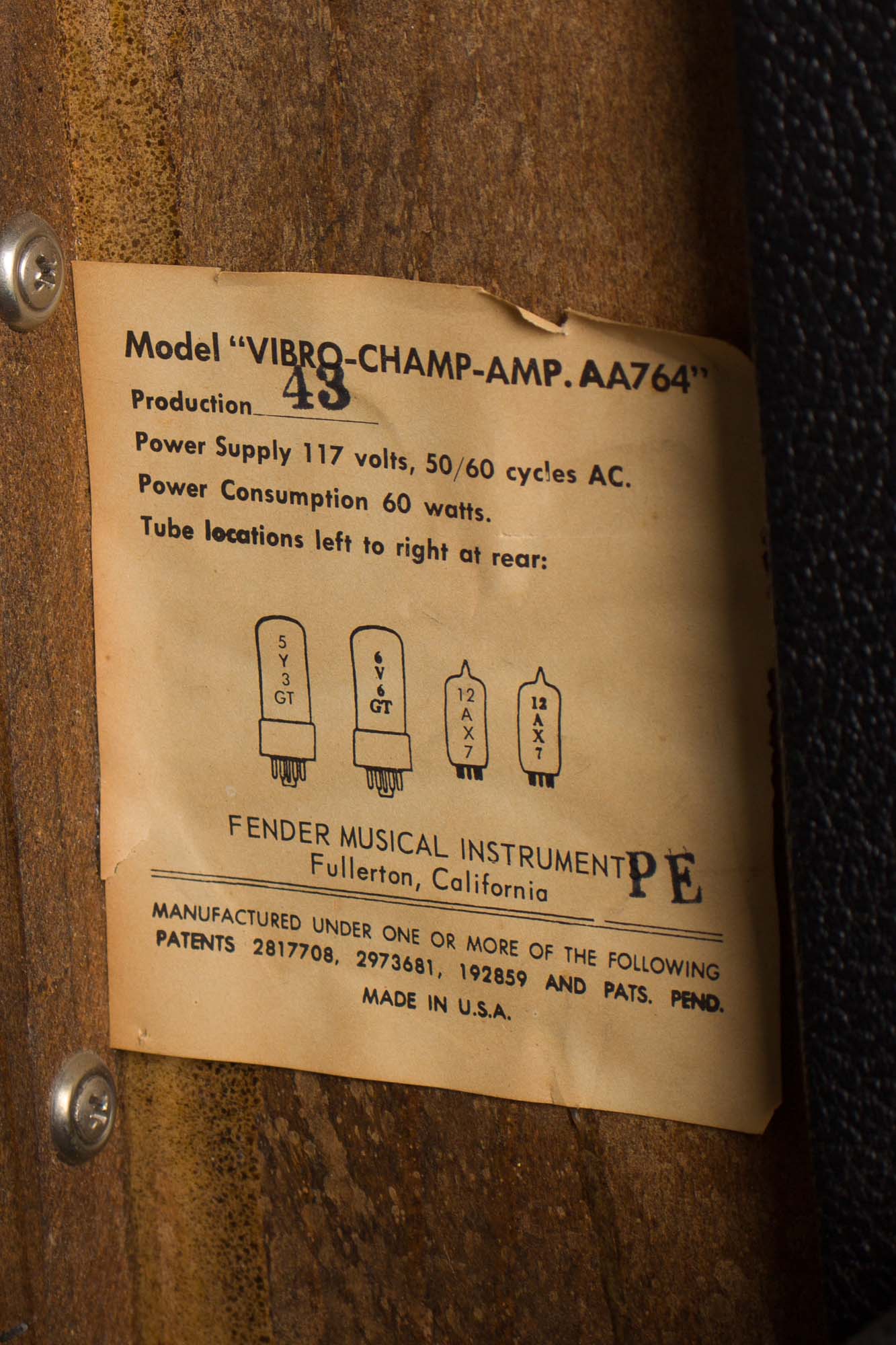 Fender Vibro-Champ AA-764 Tube Amplifier (1966)