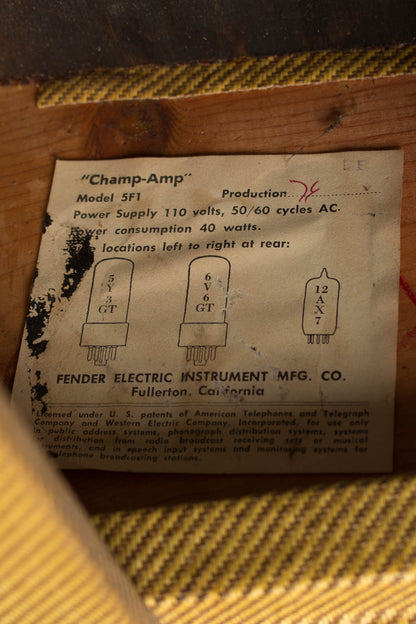 Fender Champ-Amp 5F1 Tube Amplifier (1962)