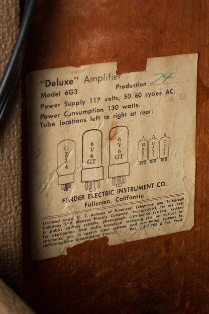 Fender Deluxe 6G3 Tube Amplifier (1963)
