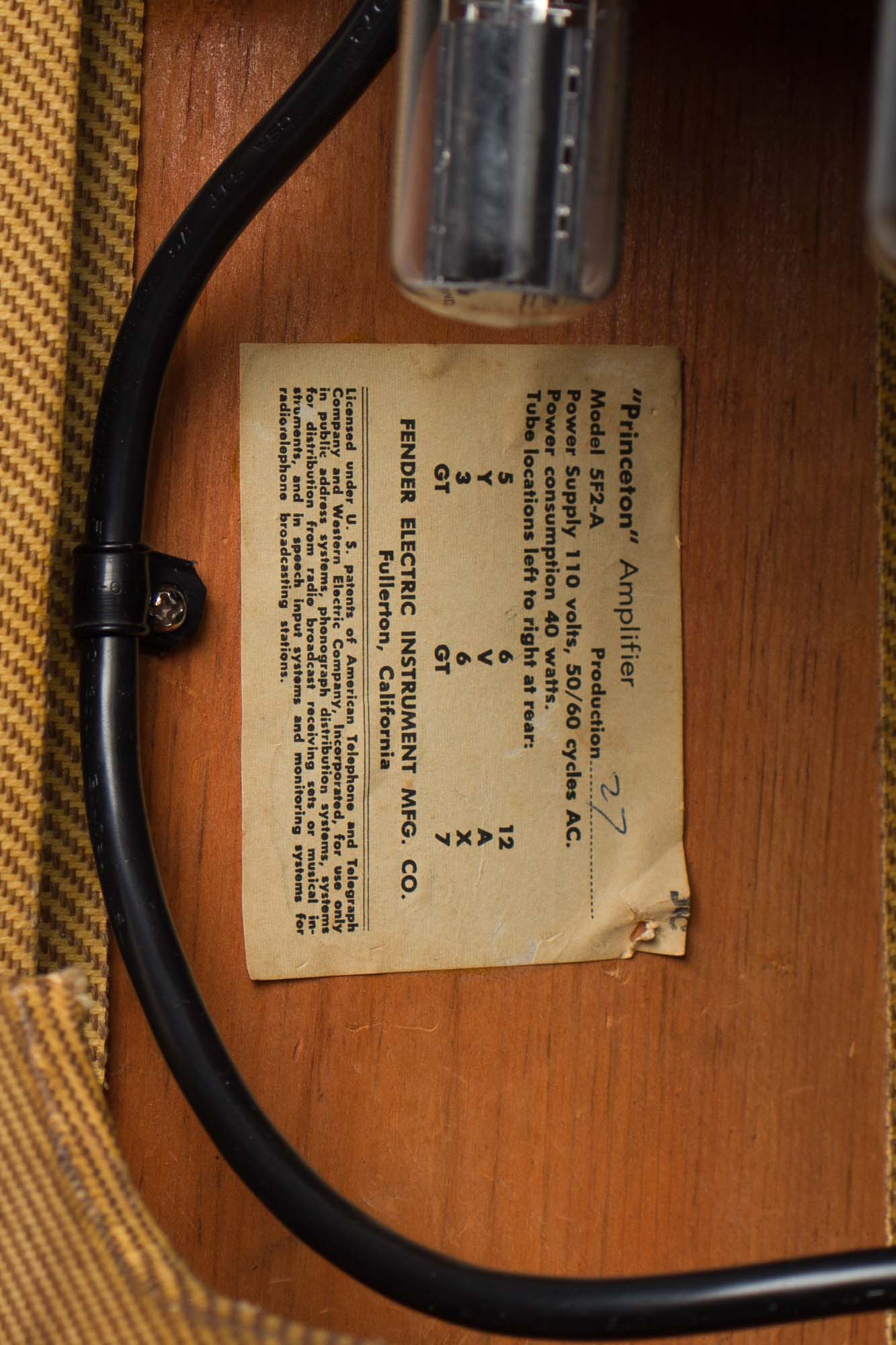 Fender Princeton 5F2-A Tube Amplifier (1960)