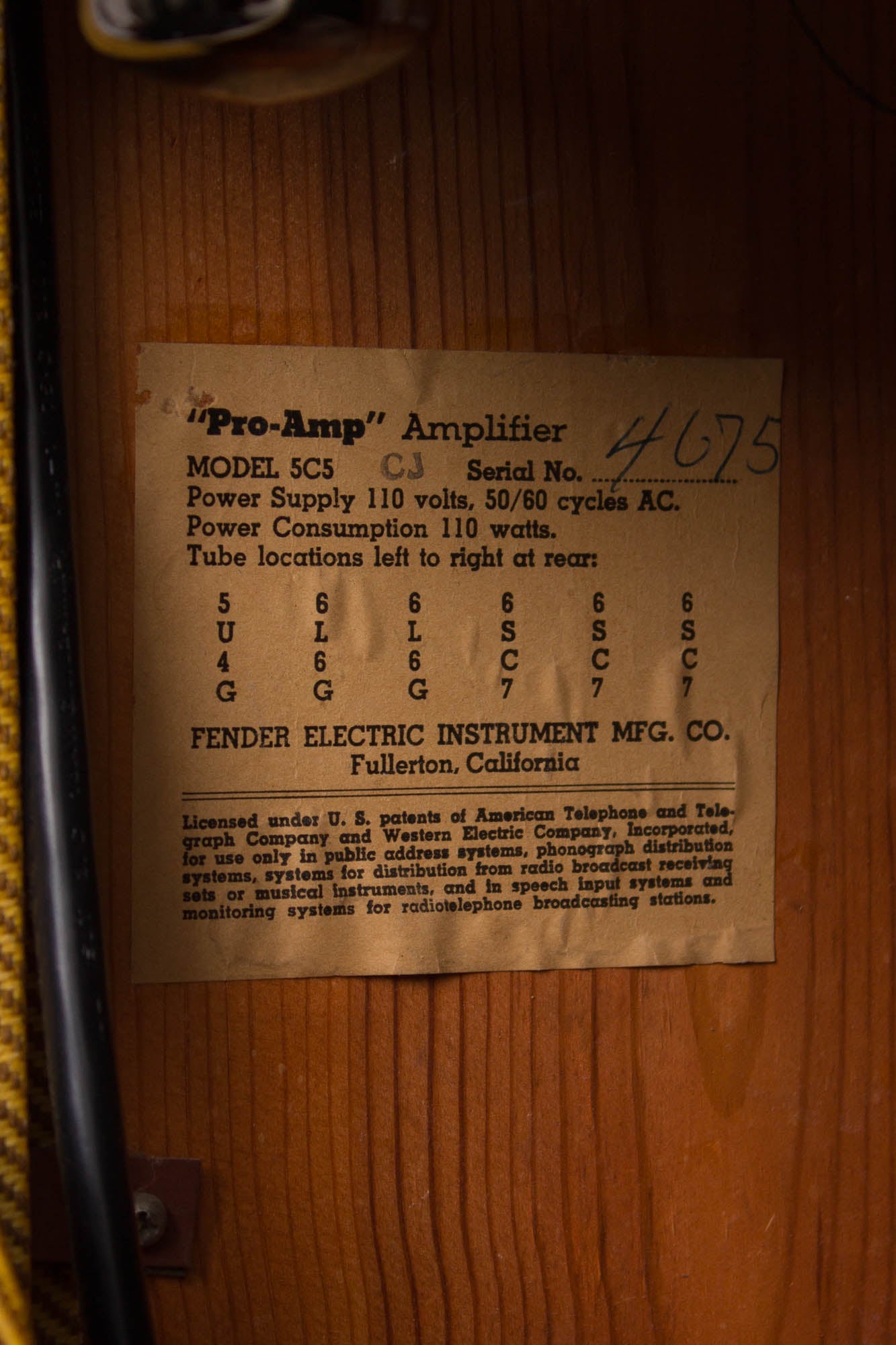 Fender Pro-Amp 5C5 Large Combo Tube Amplifier (1953)