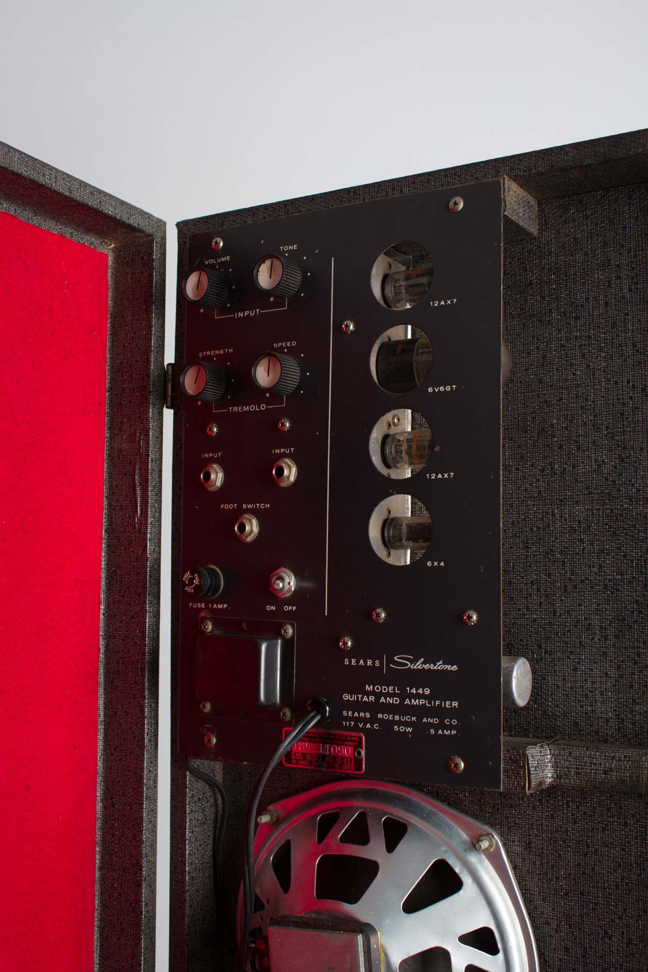 Danelectro Silvertone Model 1457 Amp-In-Case Semi-Hollow Body Electric Guitar (1965)