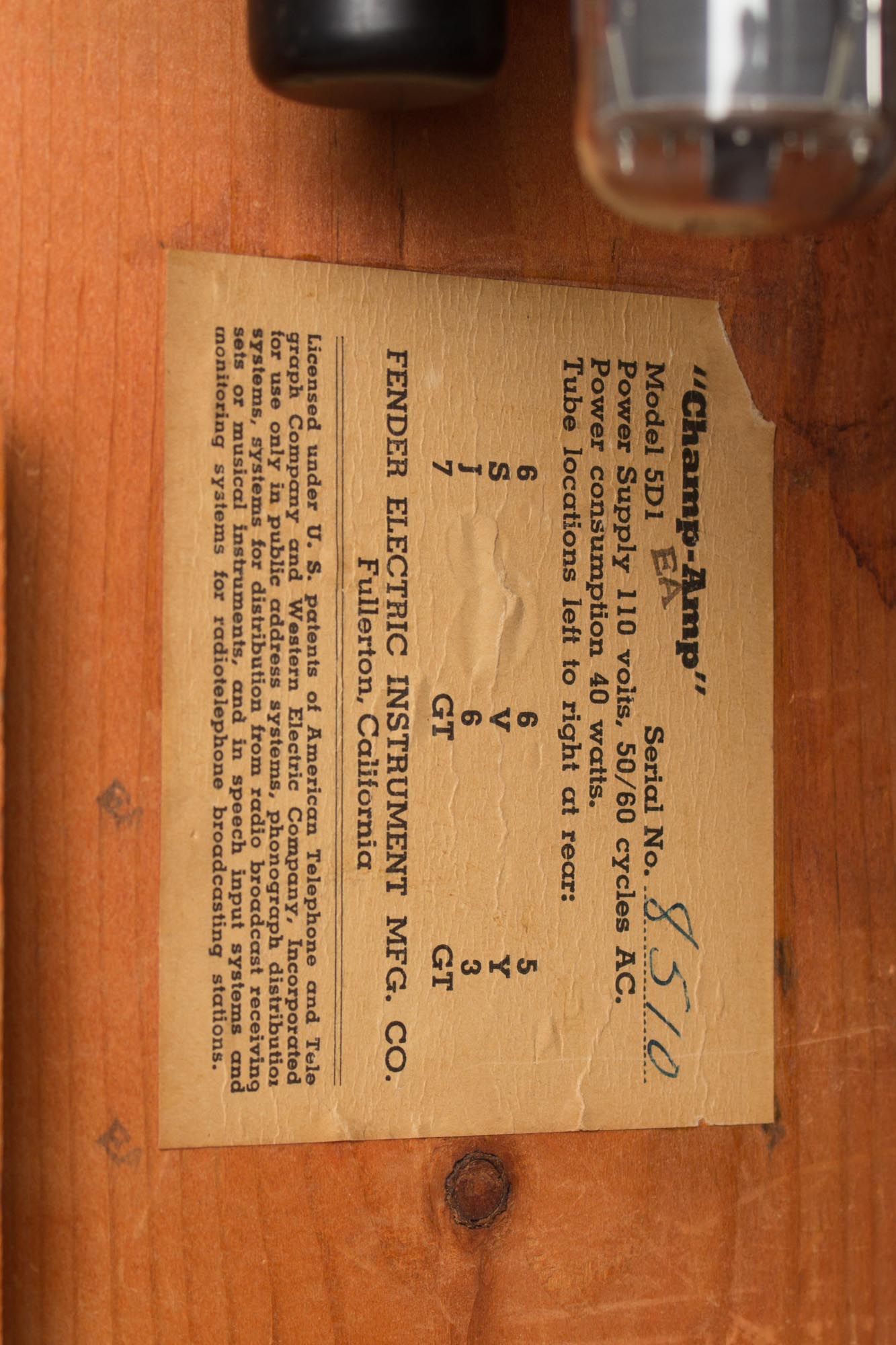 Fender Champ 5D1 Tube Amplifier (1955)