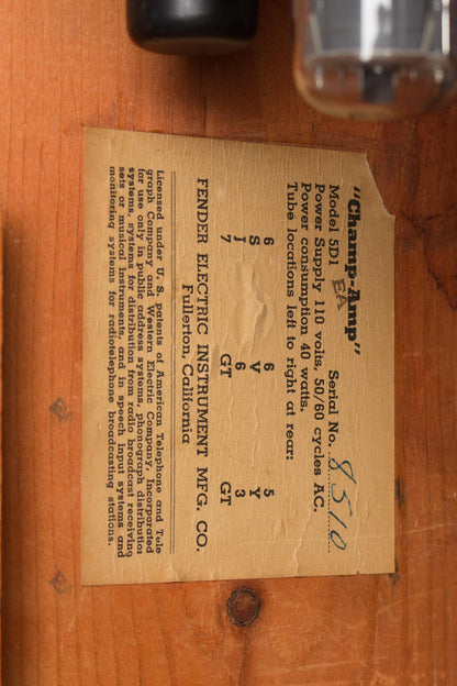 Fender Champ 5D1 Tube Amplifier (1955)