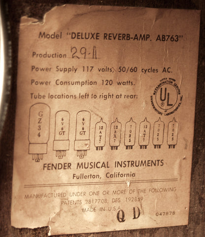 Fender Deluxe Reverb-Amp Tube Amplifier (1964)