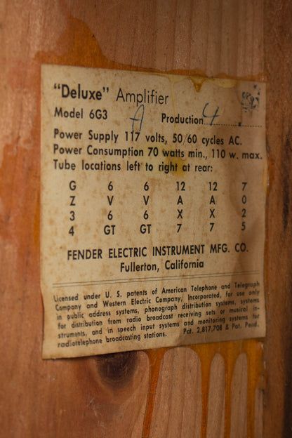 Fender Deluxe 6G3 Tube Amplifier (1961)