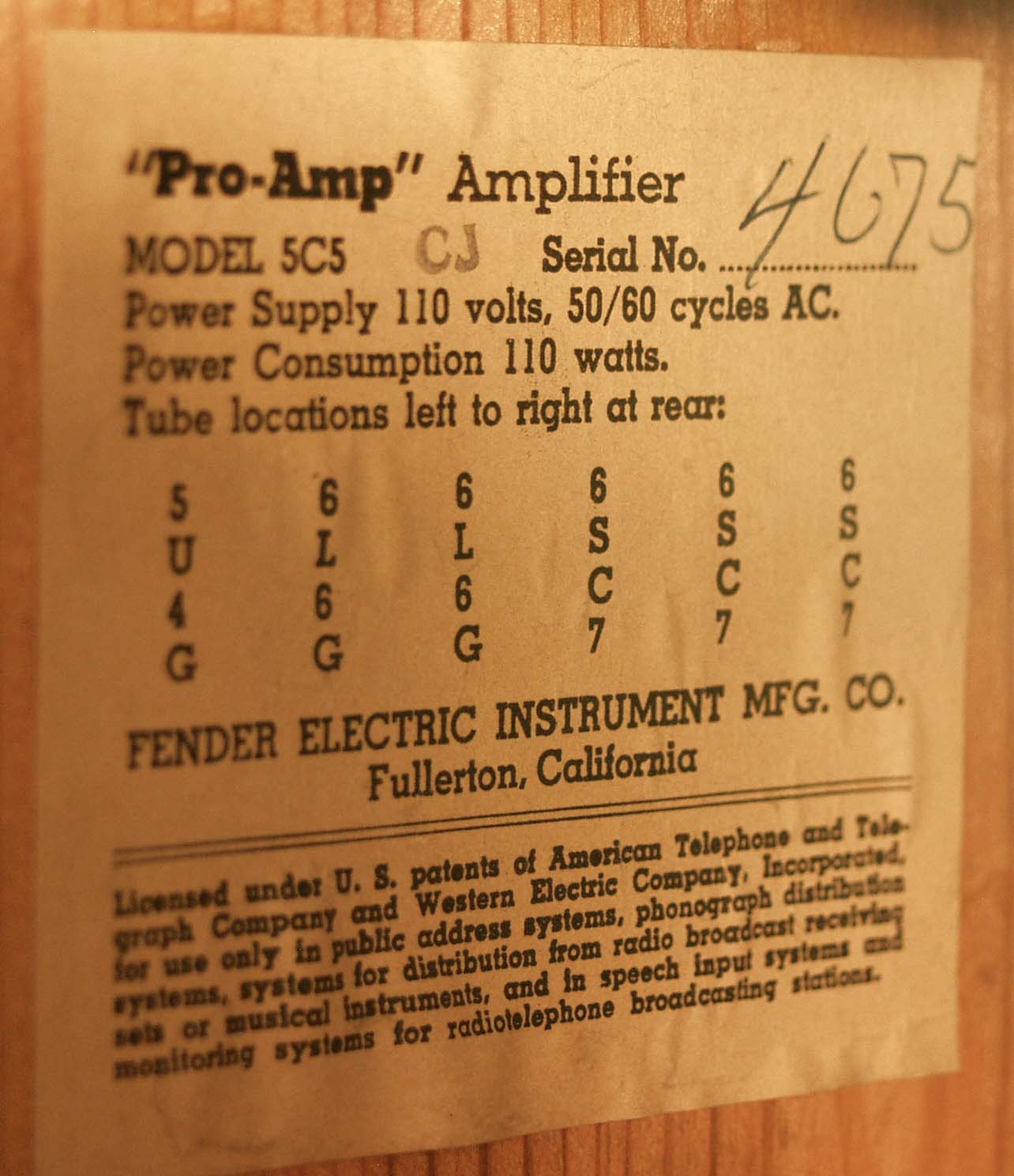 Fender Pro-Amp Tube Amplifier (1953)