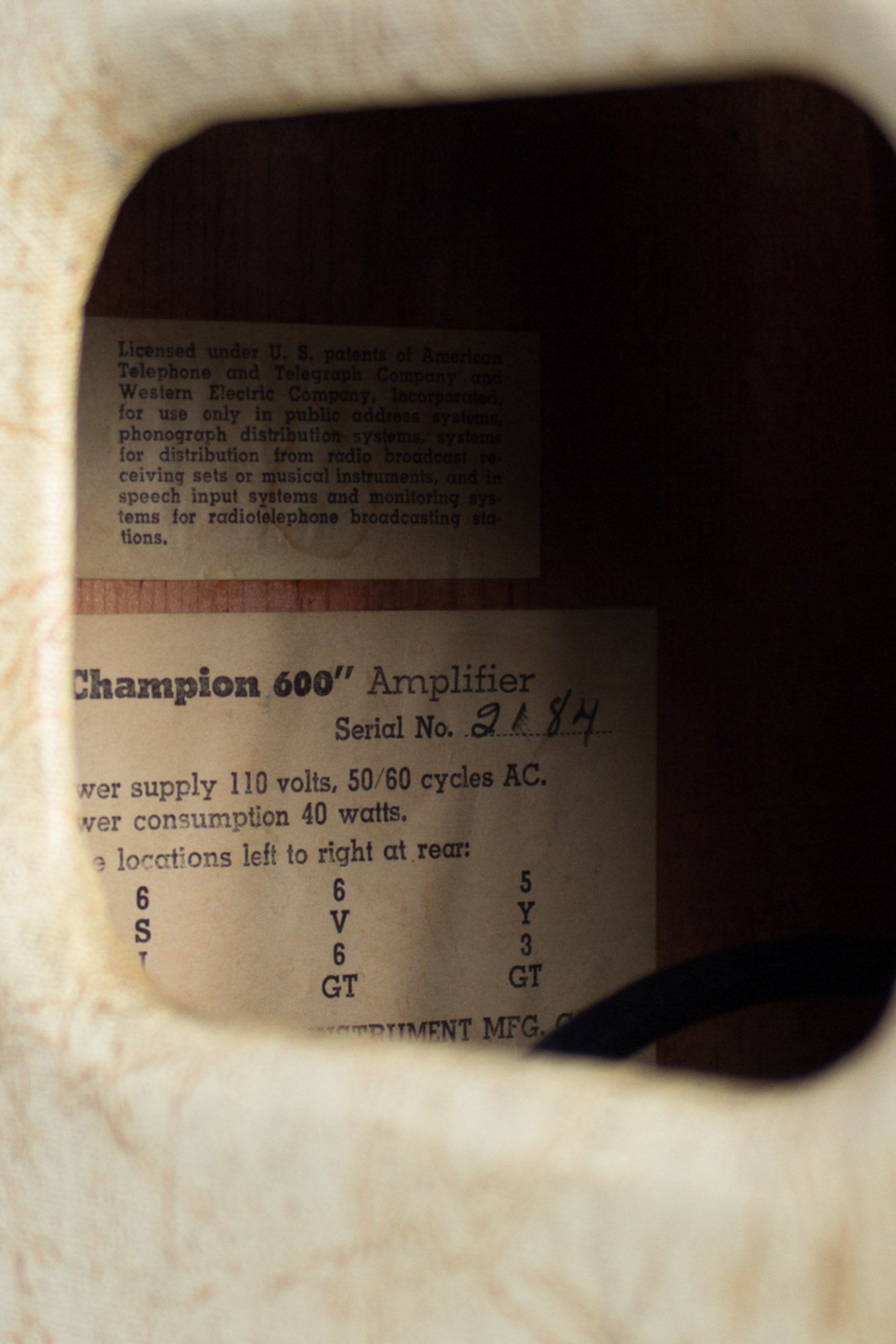 Fender Champion Model 600 Tube Amplifier (1951)