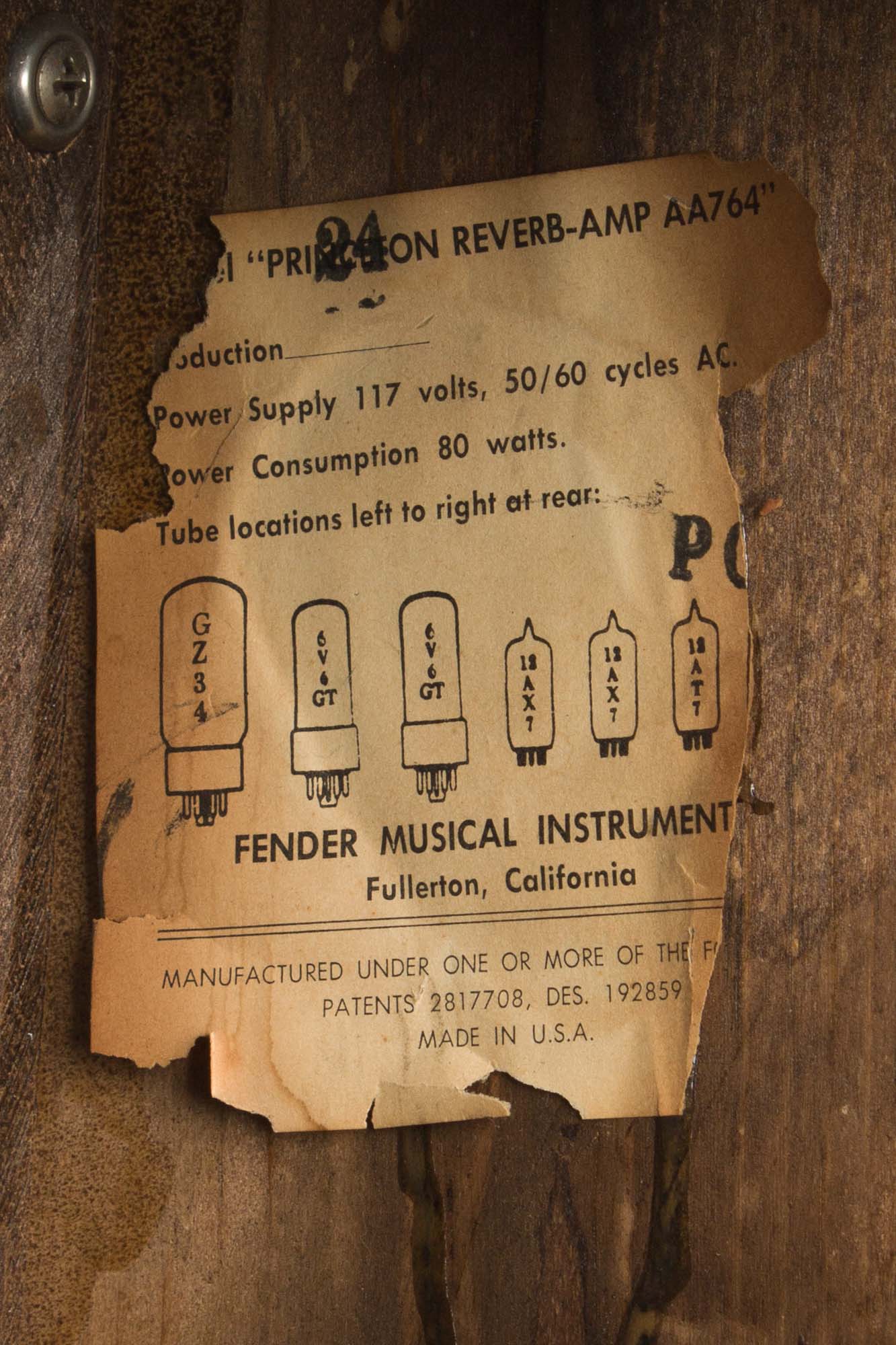 Fender Princeton Reverb AA-764 Tube Amplifier (1966)