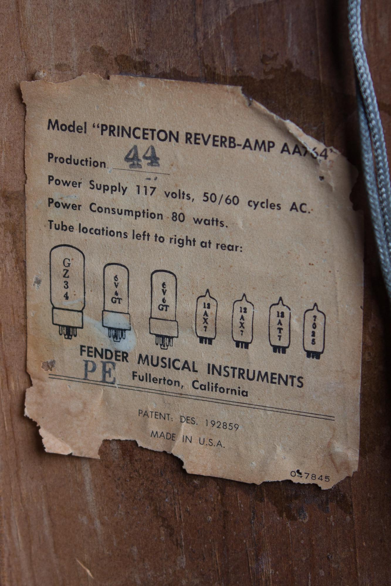 Fender Princeton Reverb Tube Amplifier (1966)