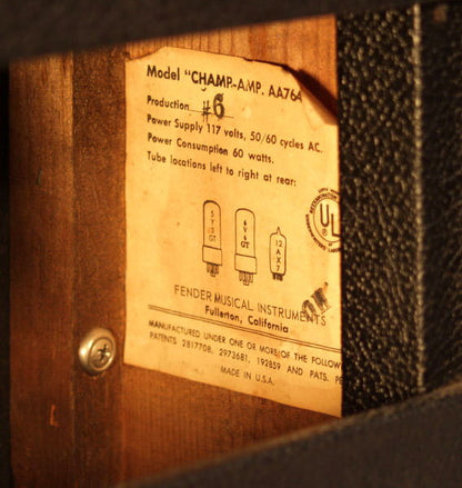 Fender Champ AA764 Tube Guitar Amplifier (1965)