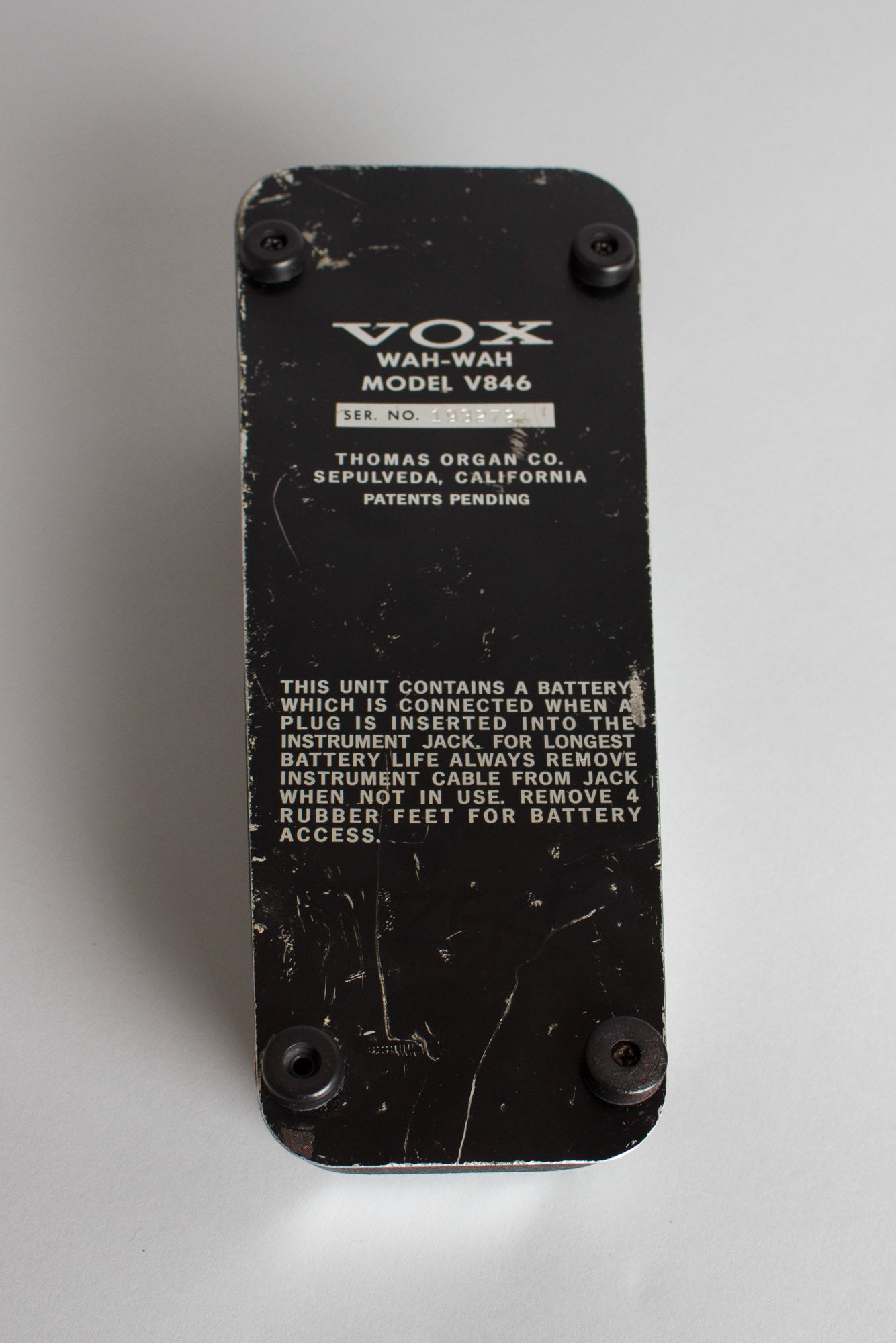Vox V846 Wah-Wah Pedal Effect (1970s)