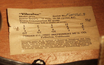 Fender Vibrolux 5F11 Tube Guitar Amplifier (1957)
