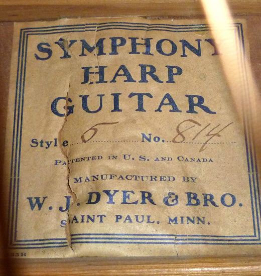 Larson Brothers Dyer Symphony Harp Style #5 Harp Guitar (1918)