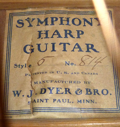Larson Brothers Dyer Symphony Harp Style #5 Harp Guitar (1918)