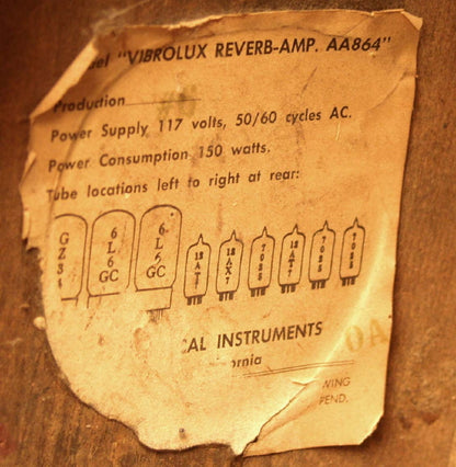 Fender Vibrolux Reverb Tube Guitar Amplifier (1965)