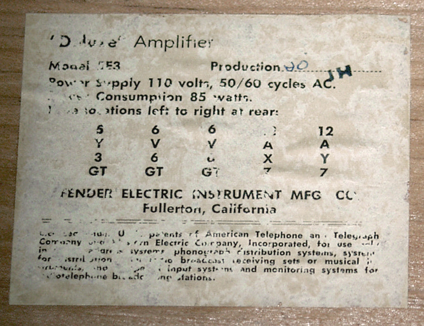 Fender Deluxe Tube Amplifier (1960)