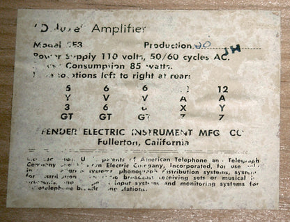 Fender Deluxe Tube Amplifier (1960)