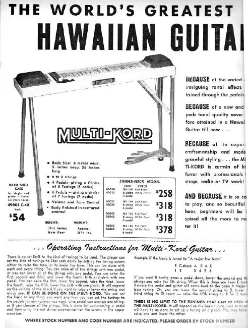 Multi-Kord 8 string - 4 pedal Pedal Steel Electric Guitar (1966)