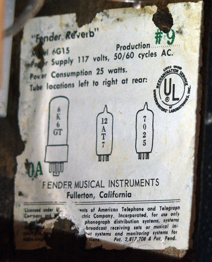 Fender Fender Reverb 6G15 Reverb Unit Effect (1965)