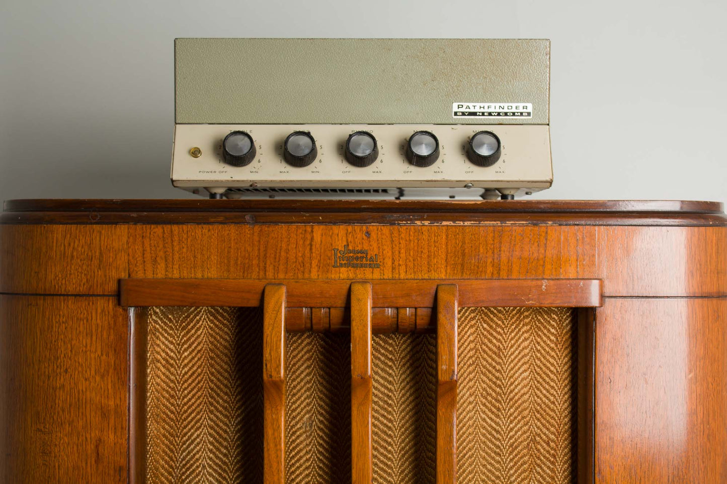 Newcomb Pathfinder Model E-20 w/ Jensen Imperial Reproducer CA-12 Speaker Owned and Used by Tom Verlaine Head and Cabinet Amplifier (1940s/1965)
