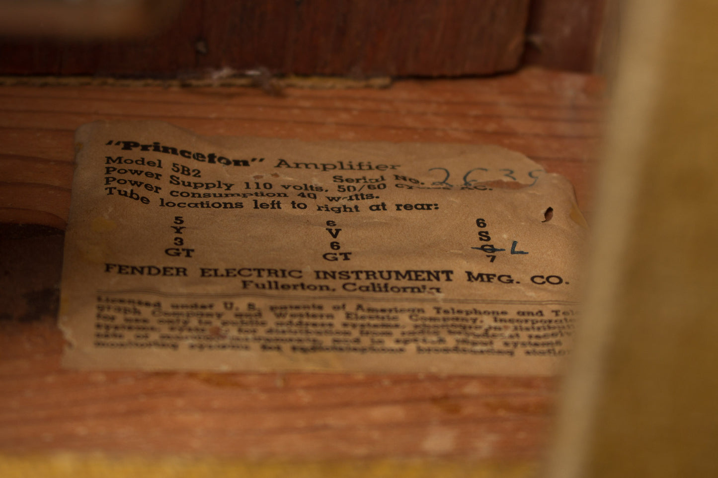 Fender Princeton Tube Amplifier (1953)