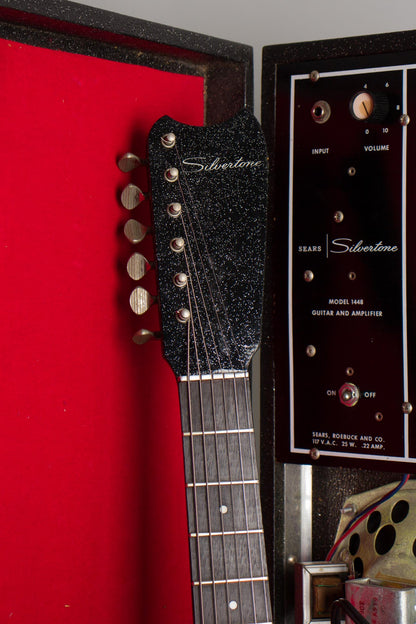 Danelectro Silvertone Model 1448 Semi-Hollow Electric Guitar and Amplifier Set (1965)