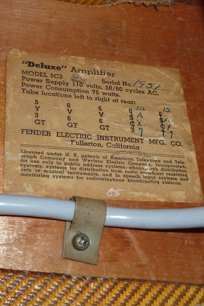 Fender Deluxe Tube Amplifier (1954)
