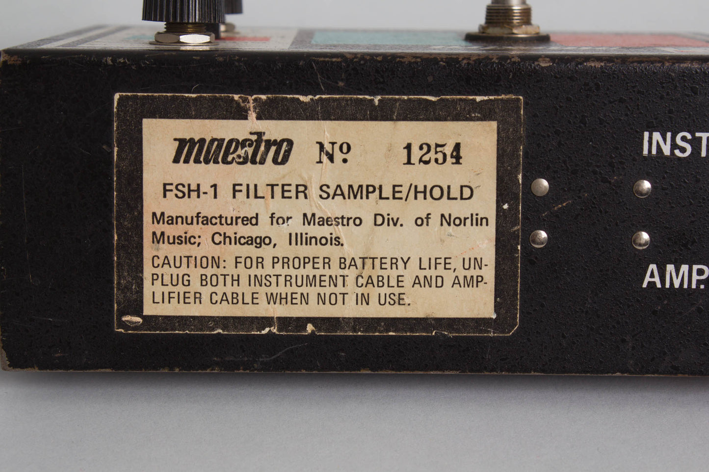 Maestro FSH-1 Filter Sample Hold Owned and Used by Tom Verlaine Loop Pedals and Samplers Effect (1974)