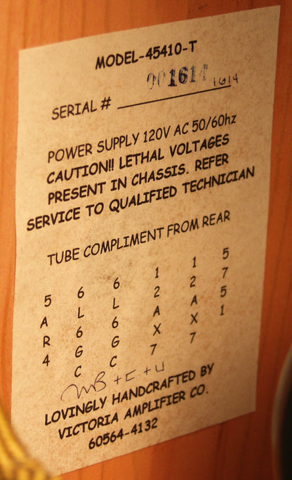Victoria Amp Co. Model 45410 ""'59 Bassman"" Tube Guitar Amplifier (2004)