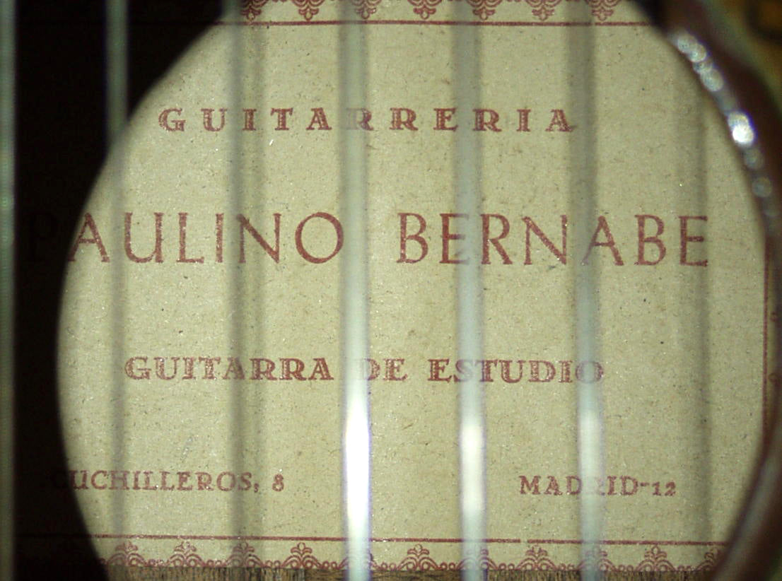 Paulino Bernabe Estudio Classical Guitar (1980's)