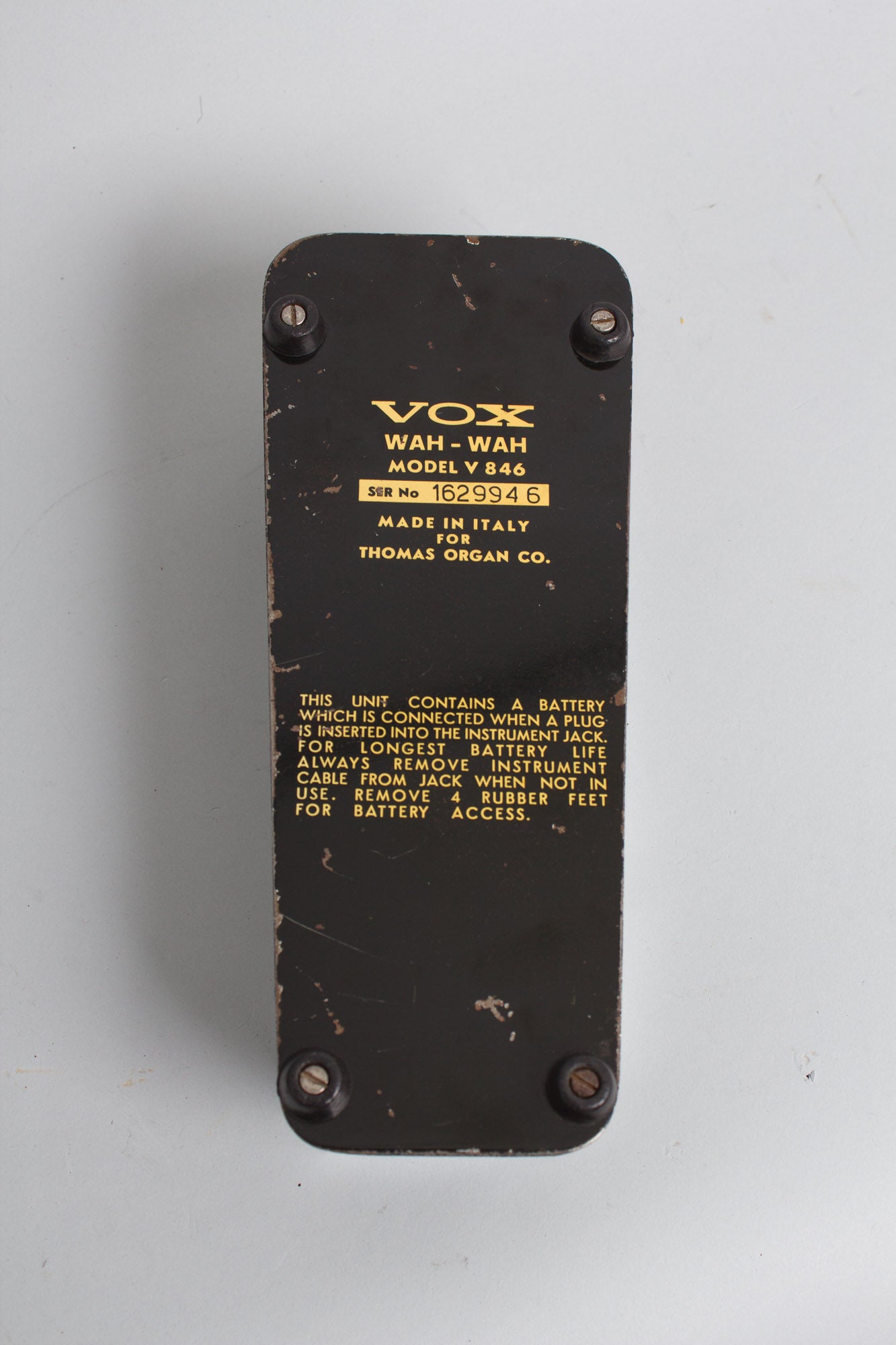 Vox V846 Wah-Wah Pedal Effect (1973)