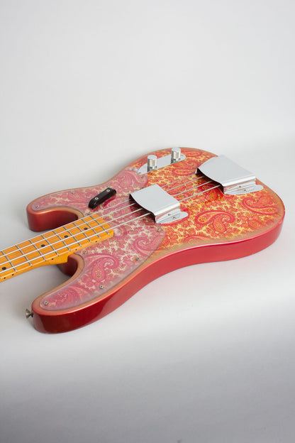 Fender Telecaster Bass Pink Paisley Solid Body Electric Bass Guitar (1968)