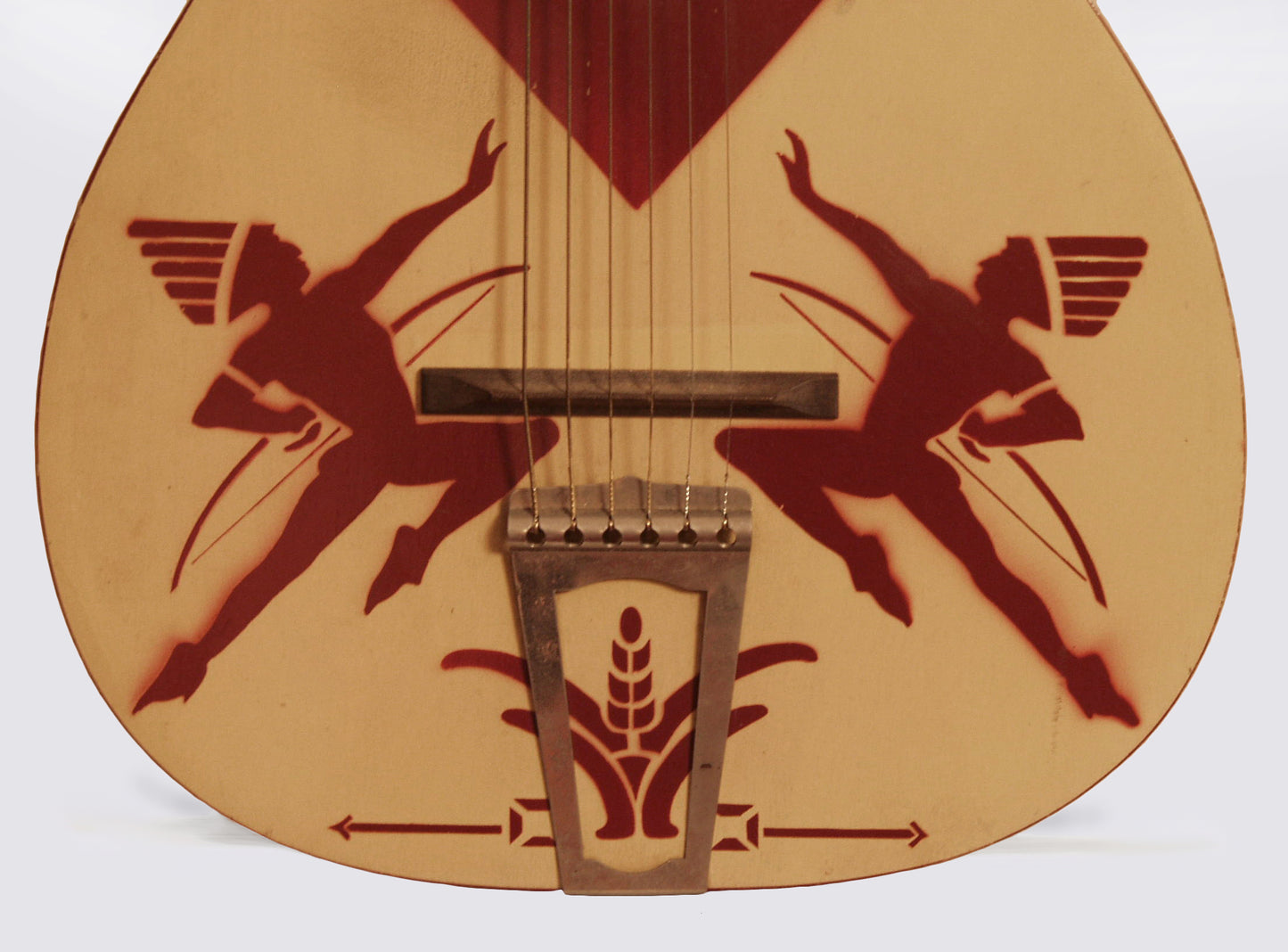Harmony Serenader ""Two Indians"" Model Flat Top Acoustic Guitar (1940's)
