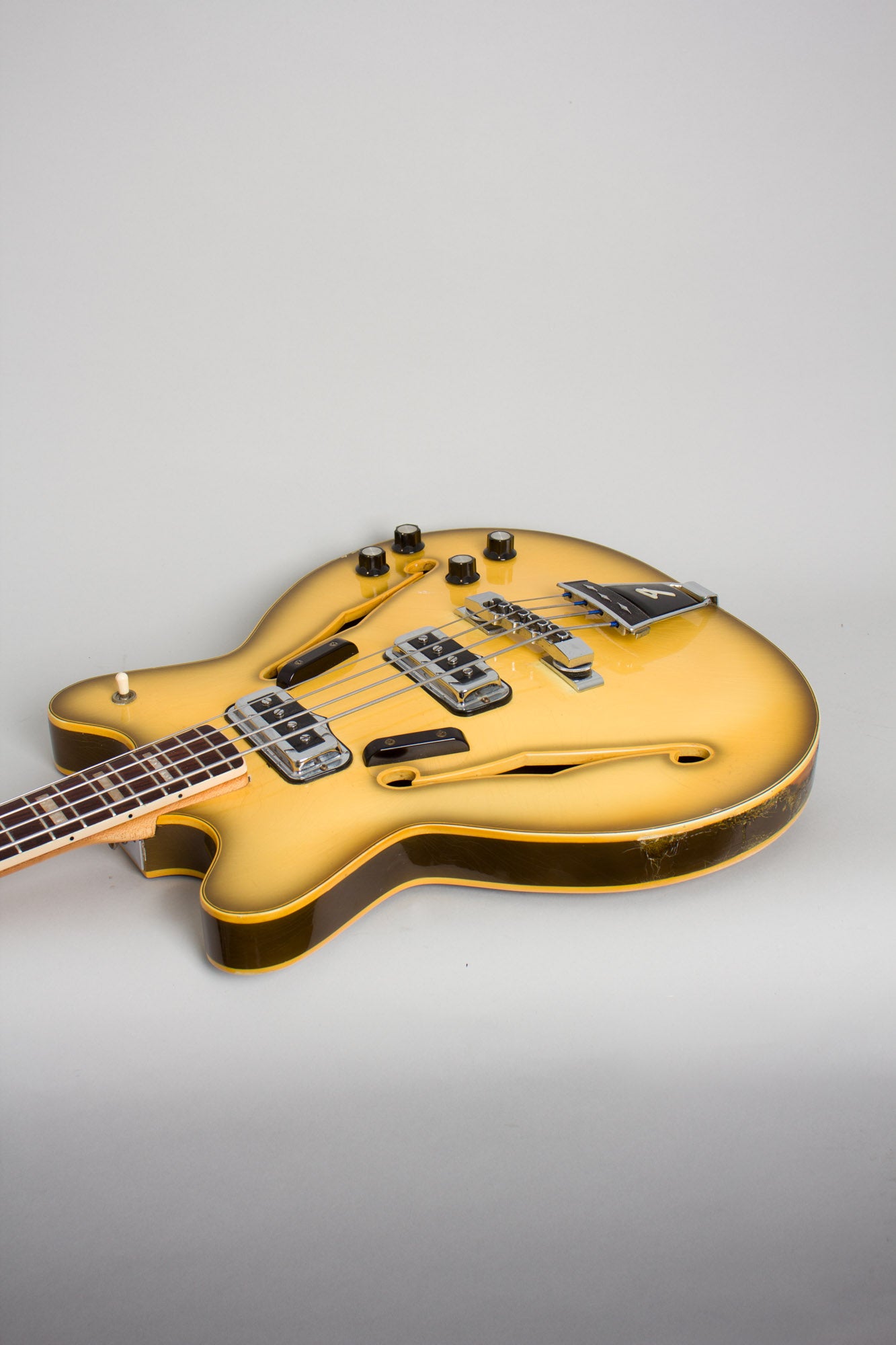 Fender Coronado Bass II Antigua Hollow Body Electric Bass Guitar (1968)