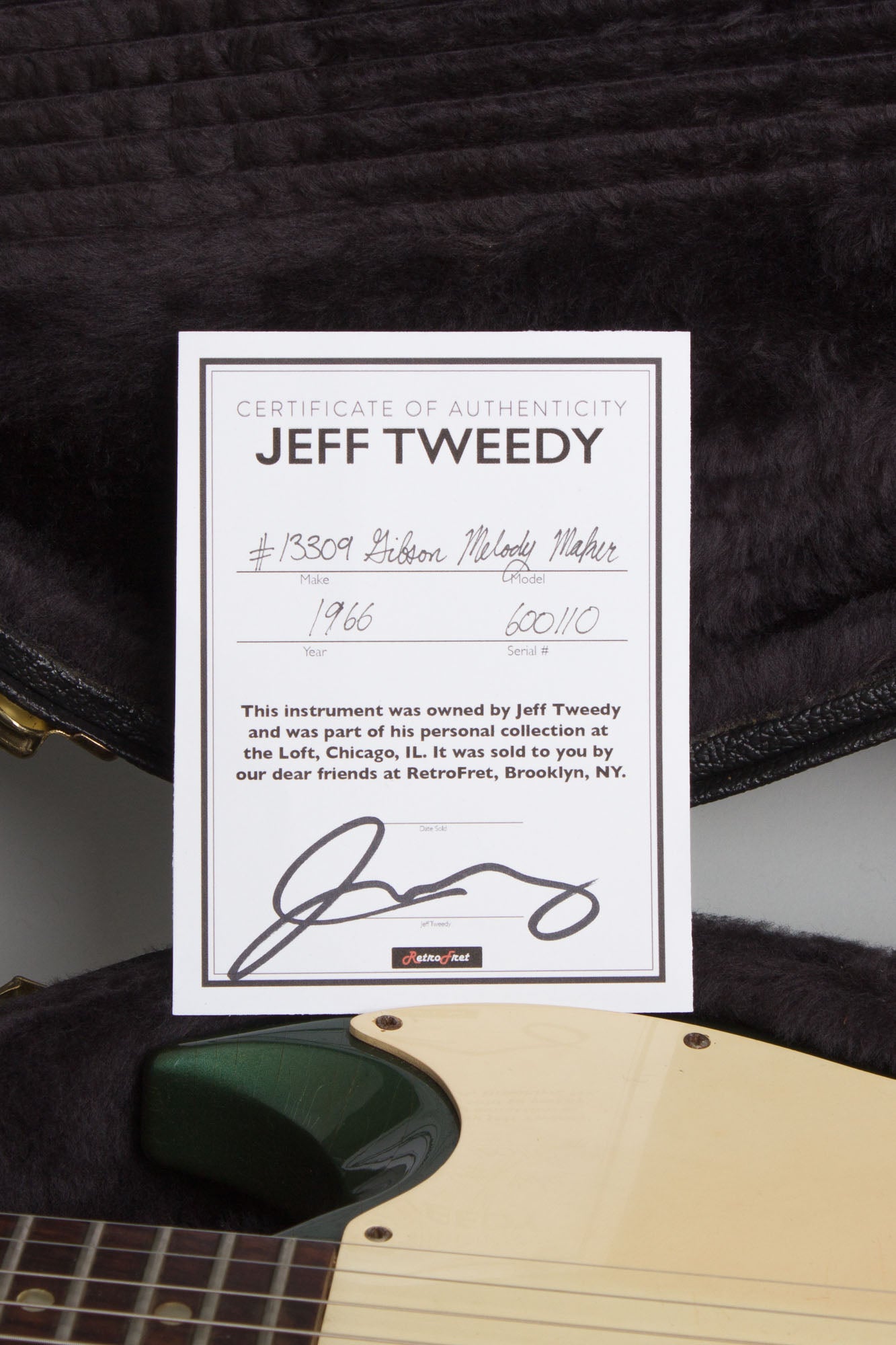 Gibson Melody Maker Owned by Jeff Tweedy of Wilco Solid Body Electric Guitar (1966)