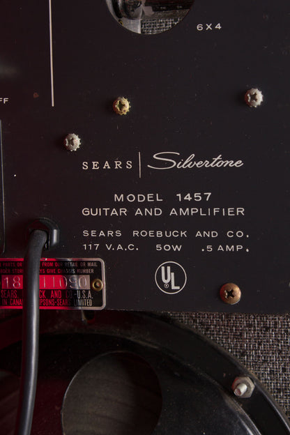 Danelectro Silvertone Model 1457 Amp-In-Case Semi-Hollow Body Electric Guitar (1965)