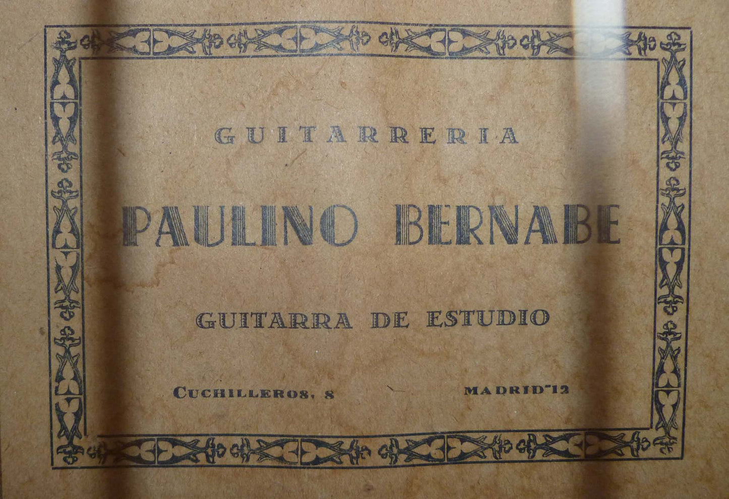 Paulino Bernabe Estudio Classical Guitar (1960's)