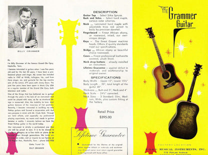Grammer Model G Flat Top Acoustic Guitar (1968)