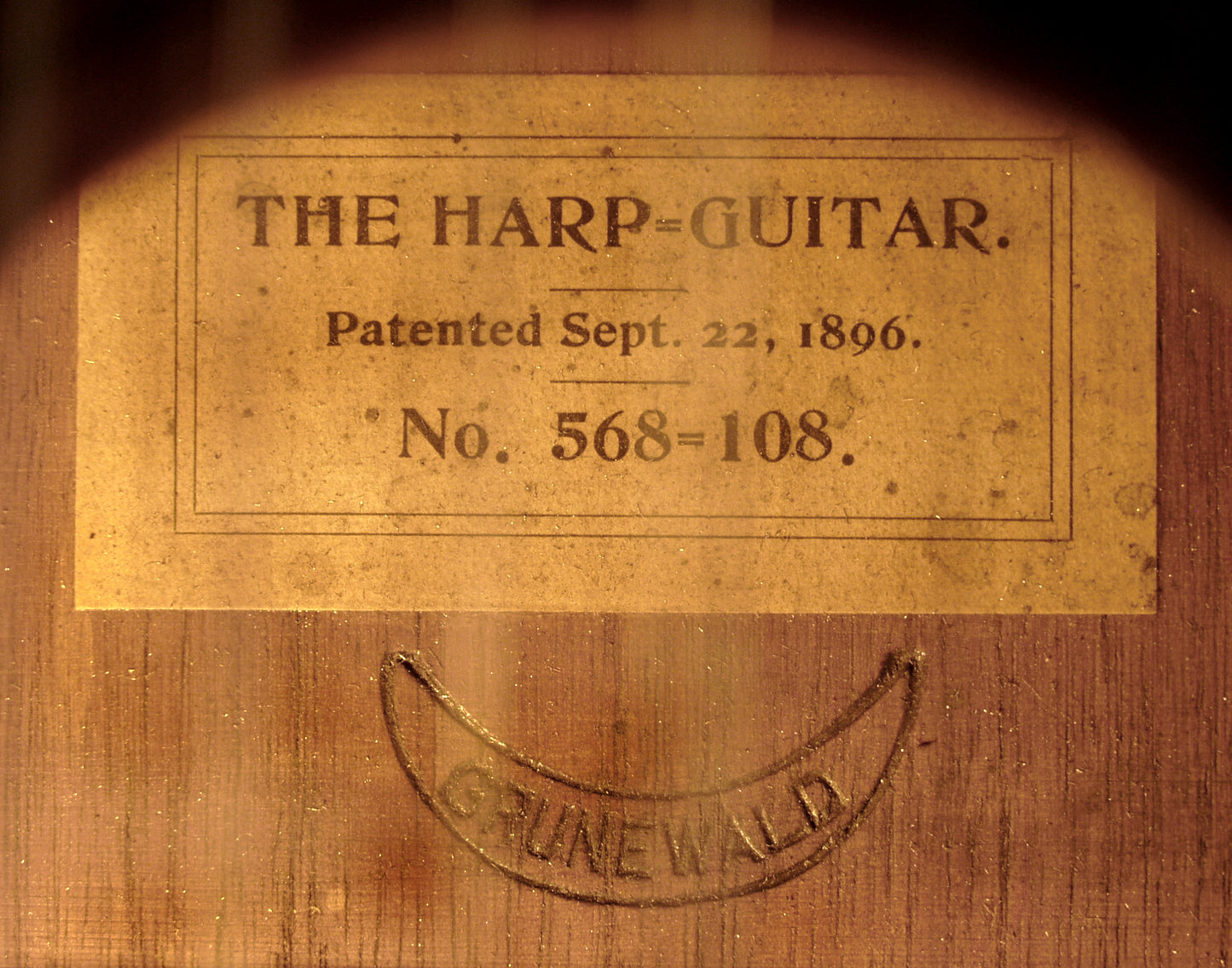 Grunewald The Harp Guitar 10 String Flat Top Acoustic Guitar (1896)