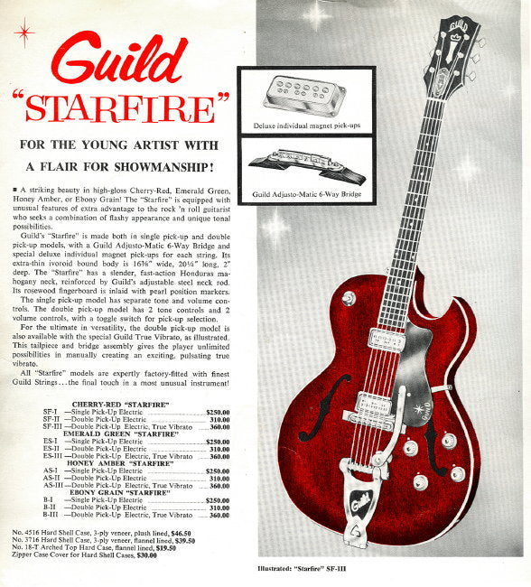 Guild Starfire II Thinline Hollow Body Electric Guitar (1963)
