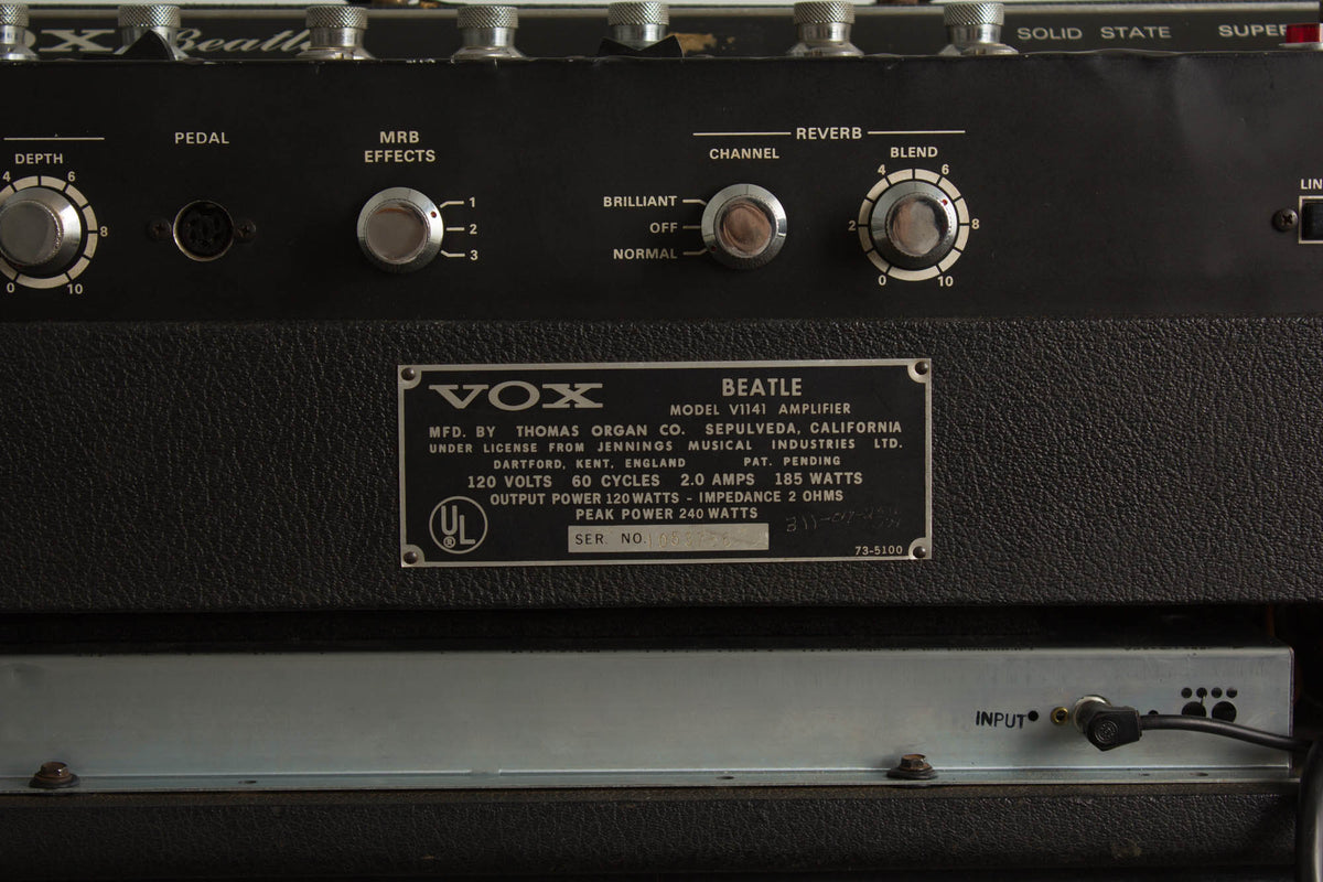 Vox Beatle/Super Beatle Solid State *LOCAL PICKUP ONLY* Head and Cabinet Amplifier (1967)