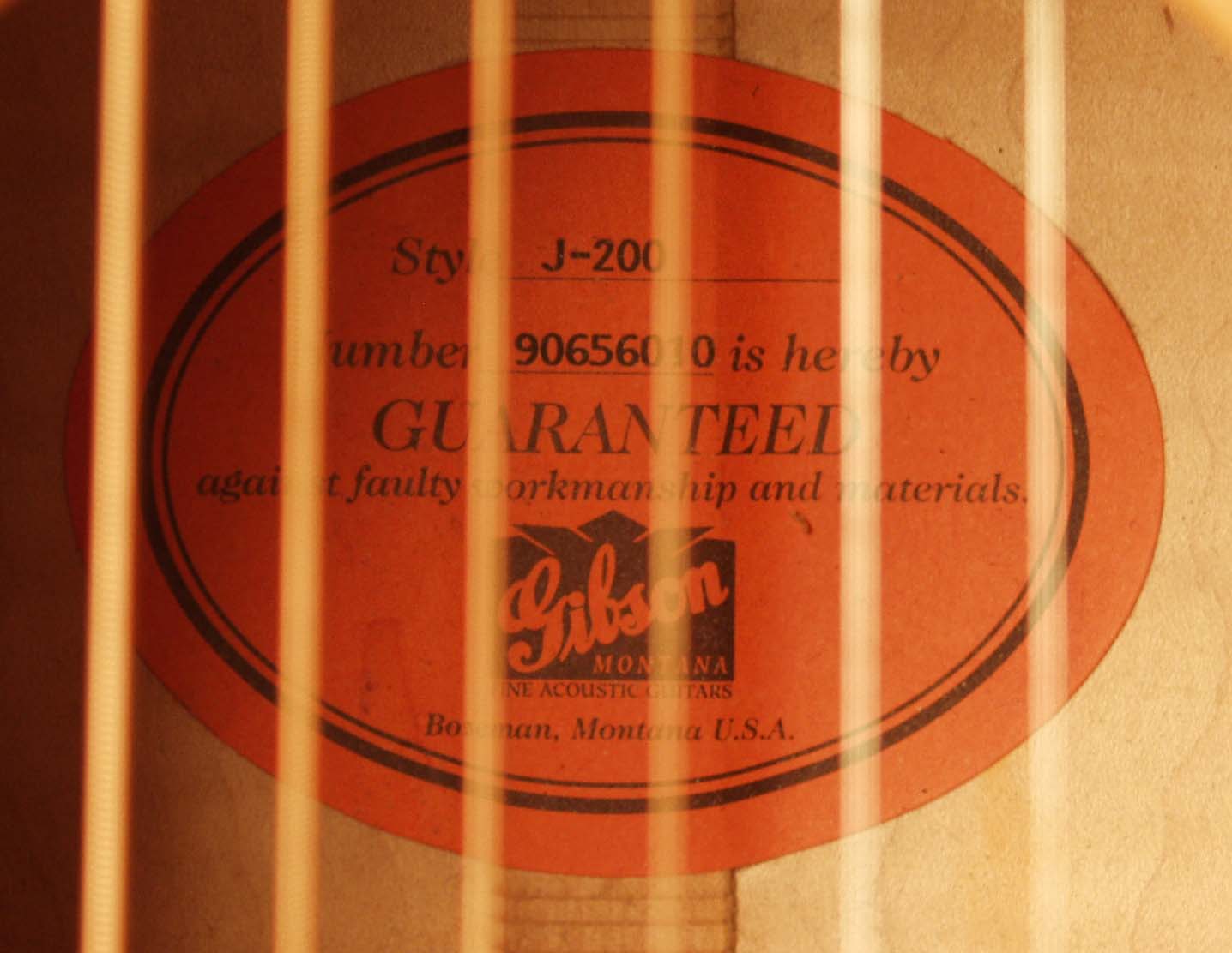 Gibson J-200 Flat Top Acoustic Guitar (1996)