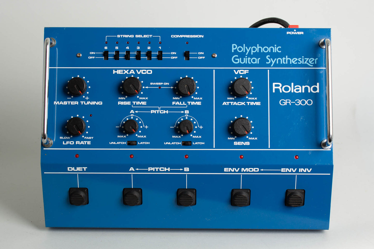 Roland GR-300 Polyphonic Guitar Synthesizer with G-808 Solid Body Electric Guitar (1983)