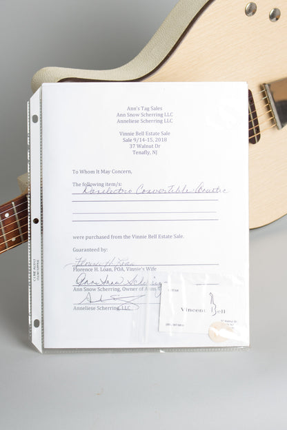 Danelectro Convertible Model 5005 owned by Vinnie Bell Flat Top Acoustic Guitar (1965)