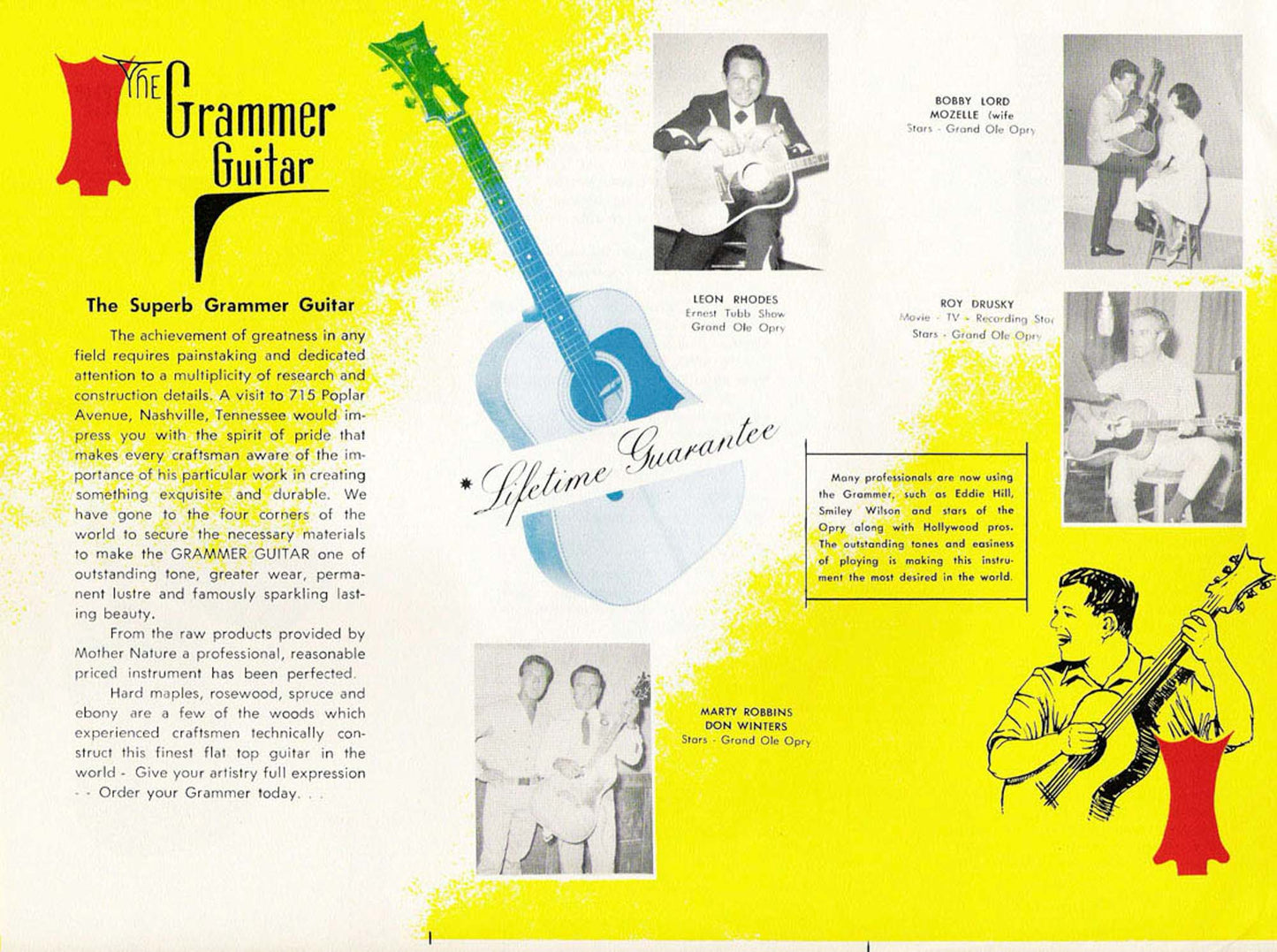 Grammer Model G Flat Top Acoustic Guitar (1968)