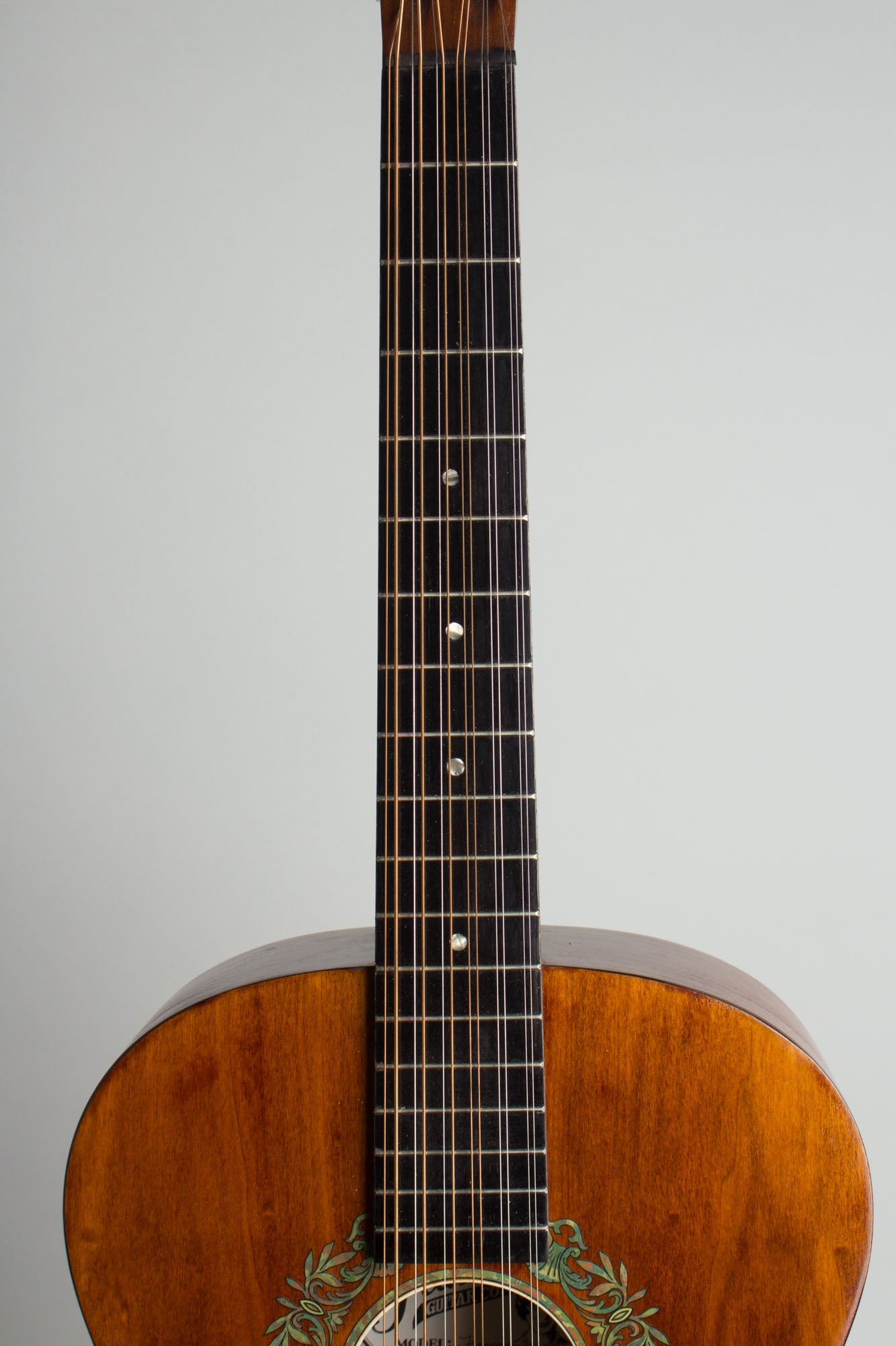 Fraulini Francesca Decal Model 12 String Flat Top Acoustic Guitar