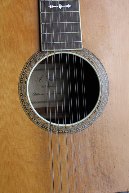 Galiano Jumbo 12 String Flat Top Acoustic Guitar (1925)