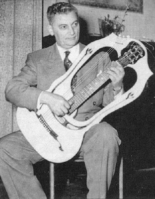 Luigi Mozzani Chitarra-Lyra Lyre Harp Guitar (1910)