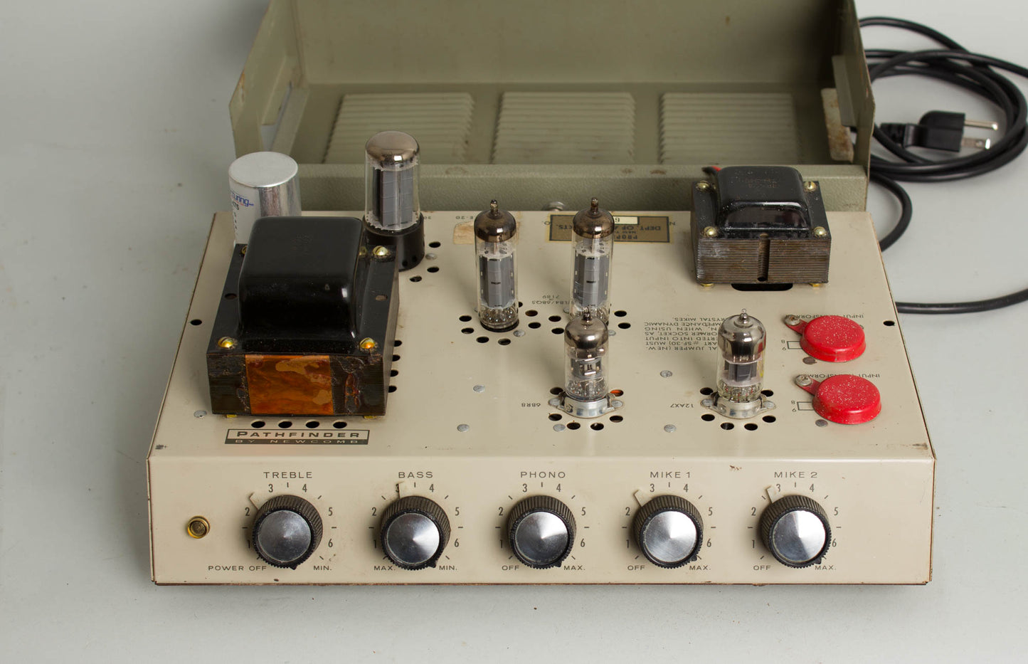 Newcomb Pathfinder Model E-20 w/ Jensen Imperial Reproducer CA-12 Speaker Owned and Used by Tom Verlaine Head and Cabinet Amplifier (1940s/1965)